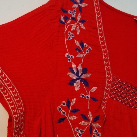 Old Navy Embroidered Cotton Shift Dress Sz XXL - Picture 4 of 7